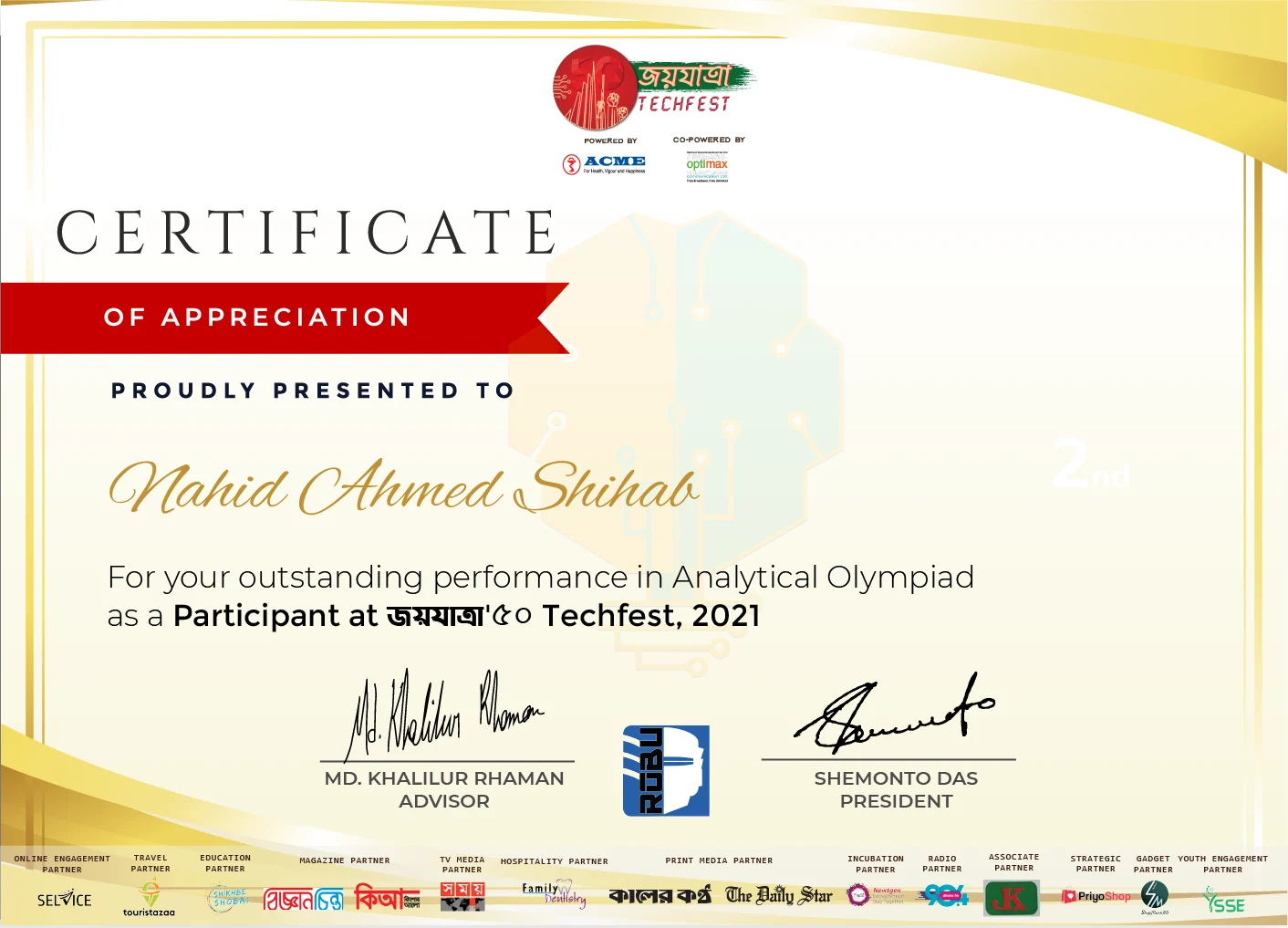 Analytical Olympiad - Techfest 2021 preview